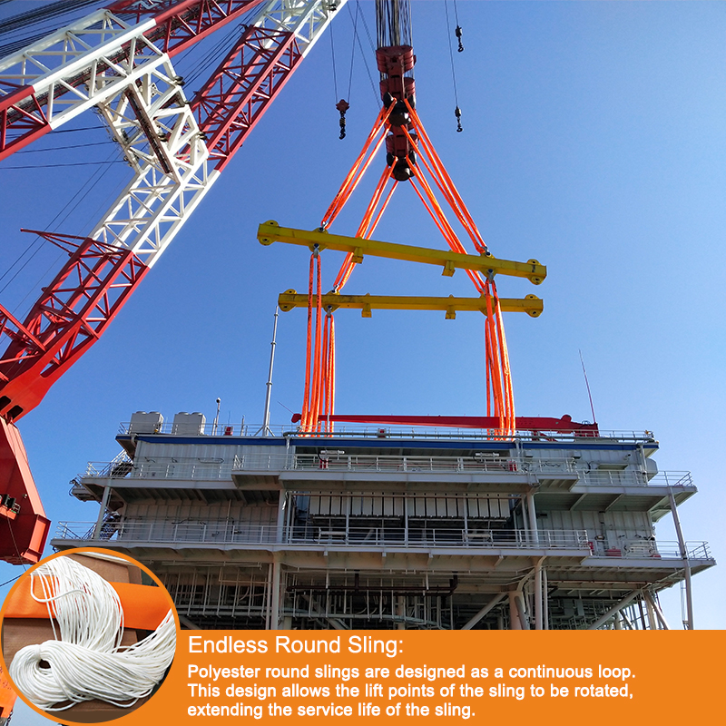 thumbnail image 2 of 12FT Red Polyester Endless Round Sling – Crane Hoist Rigging Lift, Cinch Rite 2 of 5