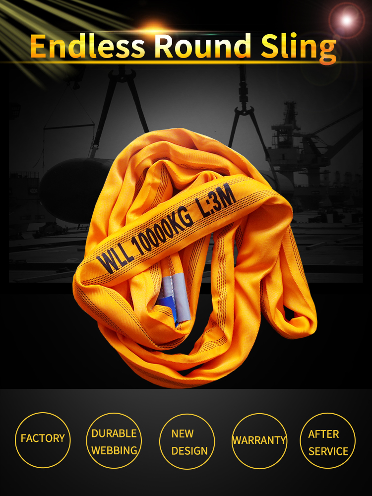 Endless Round Sling Polyester ,Heavy Duty Round Sling Rope