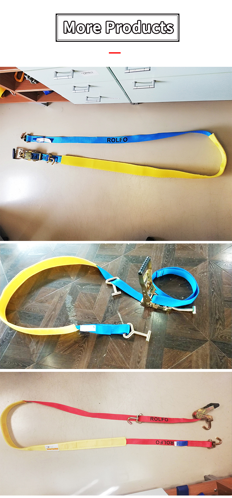 OEM Car Transporter Lashing Straps Vehicle Car Lashing Wheel tie down E