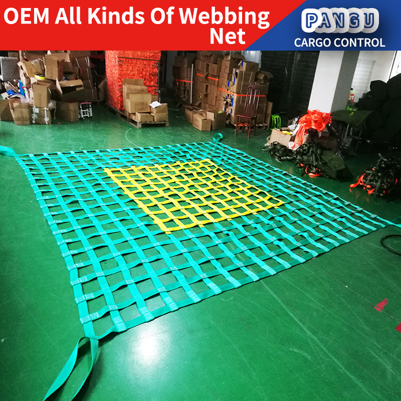 OEM Heavy Duty bing Cargo Nets Lifting Net E Track Cargo Net Truck